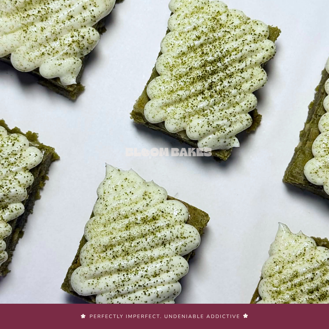Matcha Cloud brownies